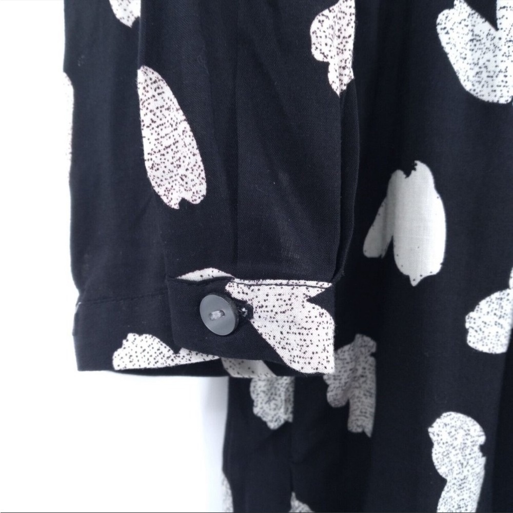 Anthropologie Maeve XSmall Banet black/white heart print smocked dress - Picture 7 of 9